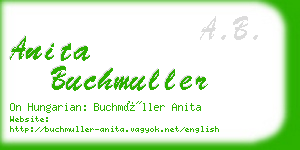 anita buchmuller business card